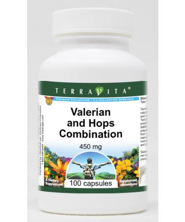 Valerian and Hops Combination - 450 mg (100 Capsules ZIN: 513920)