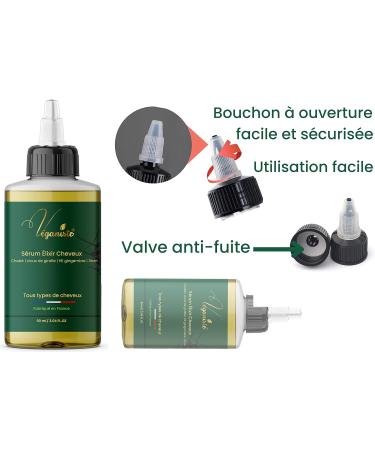 Veganist | Very fast serum with chebe powder 90 mL organic hair growth oil with castor oil and ginger vegan elixir frizzy dry brittle hair all types with applicator - Buy Online on GoSupps.com