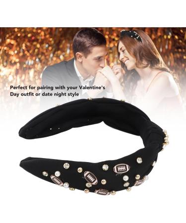 Knotted Headband Wide Knotted Headband with Top Knot Design for Festivals and Everyday Wear (Black) - Buy Online on GoSupps.com