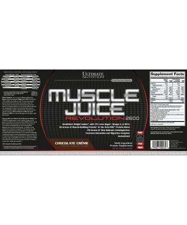 Ultimate Nutrition Muscle Juice Revolution 2600 Lean Mass Gainer Protein Powder - 11.1 lbs Chocolate - Buy Online on GoSupps.com