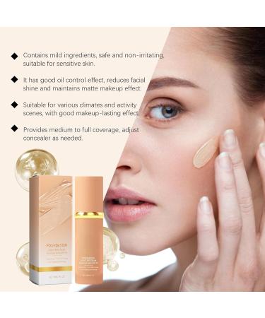 Golden Blue Foundation Golden Blue Foundation Makeup 4 in 1 Foundation Liquid Hydrating Medium Full Concealer with SPF Longwearing & Waterproof (3PCS) - Buy Online on GoSupps.com
