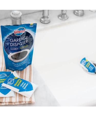 Glisten Garbage Disposer Cleaner: Odor Eliminator with Foaming Action - Lemon Scent, 4 Uses - Buy Online on GoSupps.com