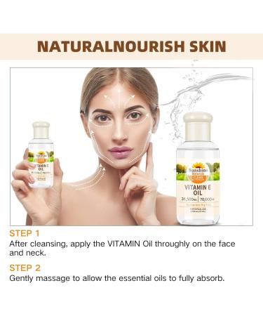 Vitamin E Oil for Face - 100% Natural Vitamin E Oil for Skin - Body Oil for Women Dry Skin - Essential Oils for Skin - Massgae Face Oil for Reduce Scars Stretchmarks 75ml - Buy Online on GoSupps.com