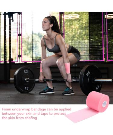 30 Yards Pink Pre Wrap Tape | Breathable Athletic UnderWrap for Ankle Wrist and Head - Perfect for Sports & Hair - Buy Online on GoSupps.com