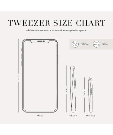 Tweezerman Mini Slant Tweezer - Granite Sky | Travel Tweezers for Eyebrows and Facial Hair - Buy Online on GoSupps.com