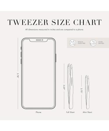 TWEEZERMAN Mini Tweezers for Eyebrow Plucking - Hand-Filed Beveled Tip Lavender Purple - 1 Piece - International Shipping Available - Buy Online on GoSupps.com