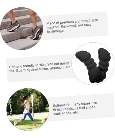 FOMIYES 5 Pairs Sponge Heel Pads - Comfortable Shoe Cushions & Stickers for All-Day Comfort | High Black Foot Pads (9x3x0.3cm) - Perfect Shoe Accessory - Buy Online on GoSupps.com