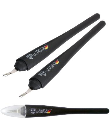 3 Swords Germany - brand quality CUTICLE REMOVER TRIMMER KNIFE (2 pieces) manicure pedicure grooming for professional finger & toe nail care by 3 Swords Made in Germany (7865) Cuticle Remover 2 Pcs. - Buy Online on GoSupps.com