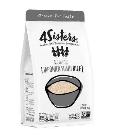 4Sisters - Authentic Short Grain Japonica Sushi Rice - Sustainably Grown - Women Owned - Farm to Table - 2lb