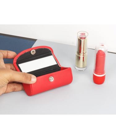 ARTISENIA Maroon Leather Lipstick Case Holder - Mother's Day Gift - Organizer Bag for Purse - Buy Online on GoSupps.com