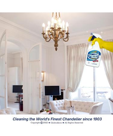 Sparkle Plenty Chandelier Cleaner Drip Dry Spray - 32 fl oz + CLICKTOSAVE Guide | Crystal Chandelier & Glass Figurine Cleaner - No Wipe Dust Remover - Buy Online on GoSupps.com