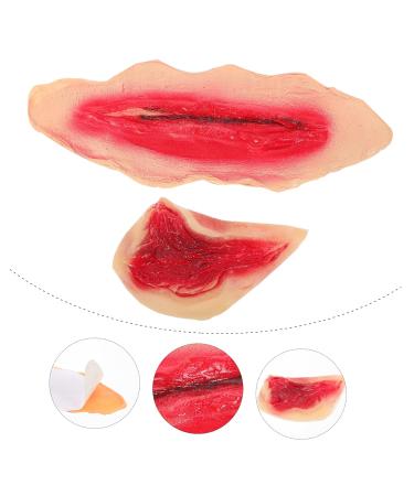 FRCOLOR 2pcs Scar Temporary Stickers | Latex Fake Wounds Makeup | Halloween Body & Wound Stickers for 3D Effects | International Shipping Available - Buy Online on GoSupps.com