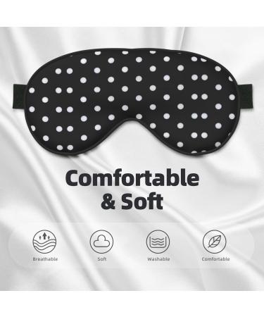 Black & White Big Dot Print Sleep Mask | Soft Eye Mask for Comfortable Sleep | Ideal for Men & Women | Travel-Friendly Sleep Mask - Buy Online on GoSupps.com