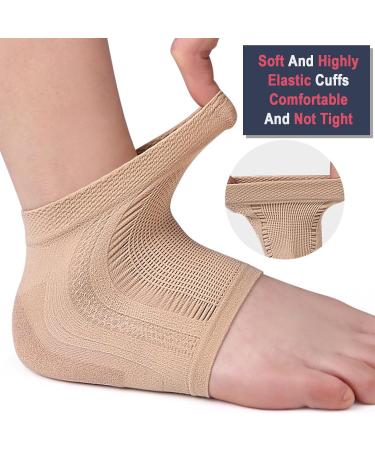 Cracked Heel Treatment Repair Socks - Premium Padded Compression Gel Sleeves for Dry Feet - 2 Pairs Spa Moisturizing Socks (One Size Fits Most - Buy Online on GoSupps.com