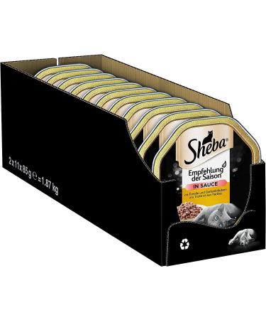 Sheba Katznassfutter Recommendation of the season 22 shells 22x85g - cat food wet with changing varieties depending on the season