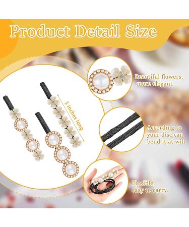 Shell Flower Pearl Hair Bun Maker Set - Elegant Hair Styling Accessories for Women - Buy Online on GoSupps.com