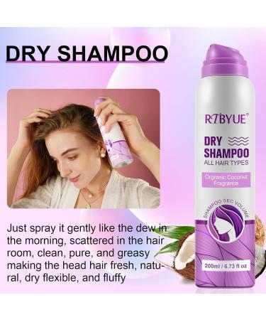 Waterless Volumizing Dry Shampoo Powder Spray - Travel Size Coconut Hair Refresher for All Hair Types | Ultra-Gentle | 6.73oz - Buy Online on GoSupps.com