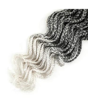 Goddess Box Braids Crochet Hair Silver Grey 14 Inch 5Packs/Lot | Synthetic Premium Fiber Braiding Hair | Tgrey - Buy Online on GoSupps.com