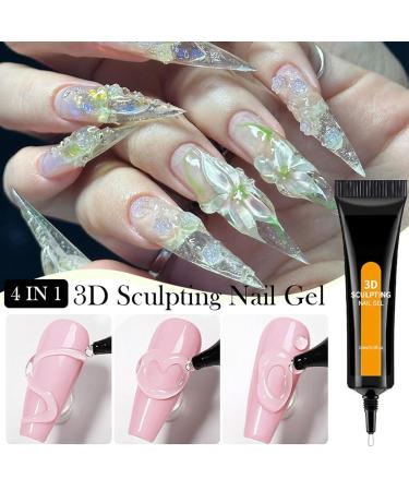 yztju 3D Nail Sculpting Gel Long-Lasting Beauty Products 15ml Adhesive Glue for Nail Art and Rhinestones - For Beginners Professionals Rhinestone Salon Party Holiday Wedding - Buy Online on GoSupps.com