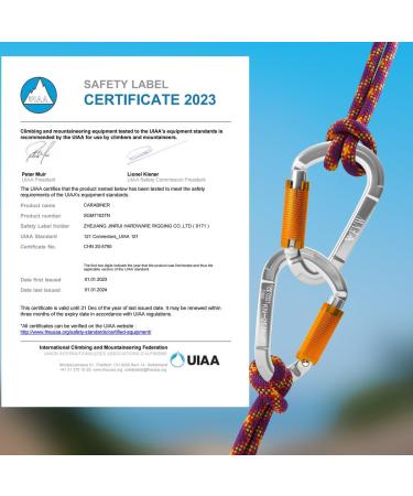 3-Piece UIAA Certified 25KN Auto-Locking Carabiner Set - Versatile Climbing Equipment for Hammocks Swings & Dog Leashes - Buy Online on GoSupps.com