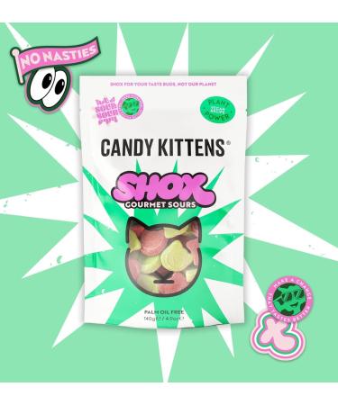 2 x Candy Kittens Shox Gourmet Sours 140g Delicious Tasty And Twisty Treat Gift Hamper For Birthday Christmas Easter Sold By Kidzbuzz - Buy Online on GoSupps.com