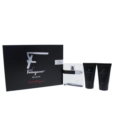 Salvatore Ferragamo 3 Piece F Black Eau de Toilette Spray Gift Set for Men