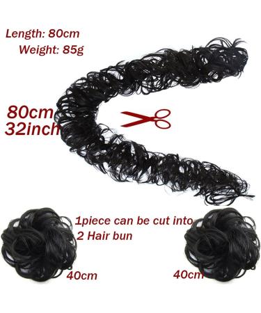 Hair Extensions Messy Bun Ponytail Hair Extensions 80cm Long with Elastic Rubber Band Synthetic Fluffy Wrap Wig Women Hair Bun Hair Pieces For Women (Color : 22H10) - Buy Online on GoSupps.com