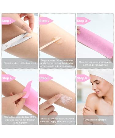 400-Pack Non Woven Wax Strips for Hair Removal - Pink Bikini Waxing Strips for Facial and Body Skin - Buy Online on GoSupps.com