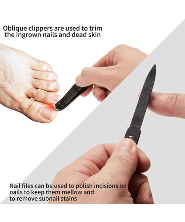 Nail Clippers Set - Toe and Fingernail Clippers for Men, Women, Kids - 4 Piece Nail Cutter Set with Nail File - Stocking Stuffers - Buy Online on GoSupps.com
