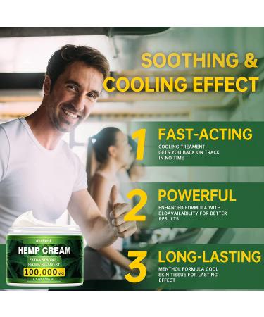 Natural Hemp Cream with Arnica, MSM, Turmeric, Emu Oil, Menthol, Aloe - 8 fl oz for Pain Relief in Muscles, Joints, Lower Back, Knees, Neck, Fingers, Elbows - Buy Online on GoSupps.com