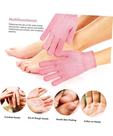 minkissy 4 Sets Spa Moisturizing Socks Moisturizing Socks Gloves Dry Hand Gloves Moisturizing Sleeping Hand Moisture Gloves Gel Socks Moisture Enhancing Socks Care Cotton Nursing Socks - Buy Online on GoSupps.com