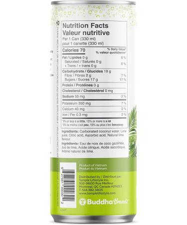 THIRSTY BUDDHA Sparkling Coconut Water Lime 12 Pack - 330ml - Buy Online on GoSupps.com