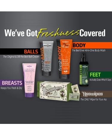 Fresh Body FB - Fresh Balls Lotion 3.4 fl oz (6 Pack) | Men's Anti-Chafing Cream for Groin Hygiene - Buy Online on GoSupps.com