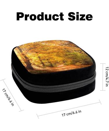 GIAPB Period Bag Sanitary Napkin Storage Pad Holder | Forest Maple Tree Makeup Pouch | Jungle Color3020 - Buy Online on GoSupps.com