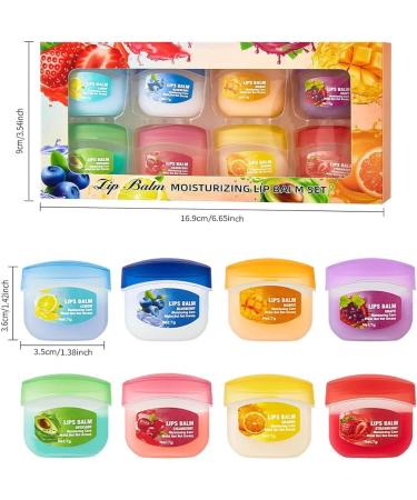 Ensemble de 8 soins pour les l vres aromatis s aux fruits le soin des l vres 4 en 1 convient au peeling sec aux creux fonc s la r duction des rides des (2box) - Buy Online on GoSupps.com