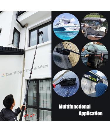3.6-10.8 M Washing Kit: Water-fed Brush Soap Dispenser Window Cleaning Pole Water Fed Telescopic Brush Window Cleaner Equipment Car Cleaning Brush (6M) - Buy Online on GoSupps.com