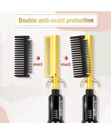 Ten-Tatent Hot Comb Hair Straightener - Electric Ceramic Beard Straightening Brush - Buy Online on GoSupps.com