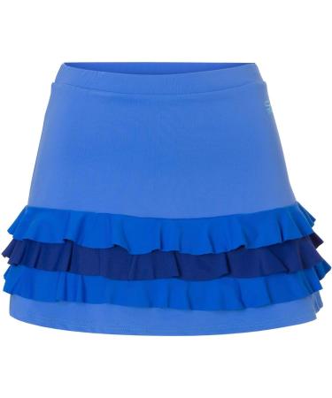 Sportkind Girls & Women Ruffle Skirt with Inner Pants - Tennis Padel Hockey Golf Skort 116 Cornflower Blue - International Shipping Available - Buy Online on GoSupps.com
