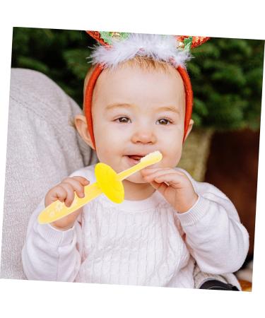 Homsfou Soft Silicone Baby Travel Toothbrush - Mouth Freshening Food-Grade Yellow - 1 Pack - Buy Online on GoSupps.com