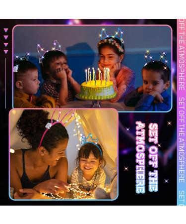 Jerify 100 Pcs LED Cat Ears Headband Bulk - Light Up Hairbands for Women Girls - Colorful Luminous Glow Headbands for Christmas Birthday Party Supplies - Buy Online on GoSupps.com