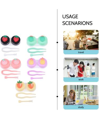 Ultechnov 5-Style Contact Lens Case Holder - Travel Organizer for Lenses & Eye Care - Durable PP Travel Set - Buy Online on GoSupps.com
