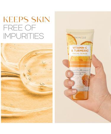 Vitamin C & Turmeric Face Scrub | Anti-Aging Exfoliating Scrub for Dark Spots & Blackheads - 6.76 Fl Oz / 200ML - Buy Online on GoSupps.com