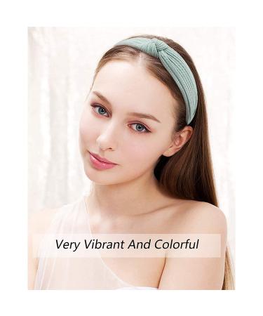 Ondder Knotted Headbands for Women 10 Pack - Fashionable Solid Color Wide Headbands for Thin Thick Hair - Top Knot Cute Assorted Headbands - Turban Hairbands - Buy Online on GoSupps.com