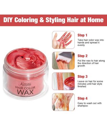 Magic Master Hair Color Wax - Red Temporary Hairstyle Cream for Men & Women | Perfect for Parties Festivals & Cosplay - Buy Online on GoSupps.com