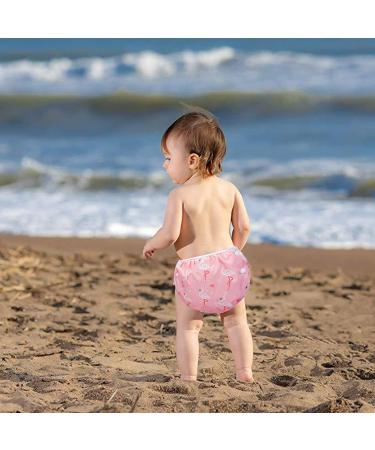 Buy Mixidon Reusable Swimming Diaper for Babies | Adjustable Swim Trunks for Boys & Girls (0-3 Years) | Perfect for Swimming Lessons & Shower Gifts - Butterfly & Flamingo Designs - Buy Online on GoSupps.com