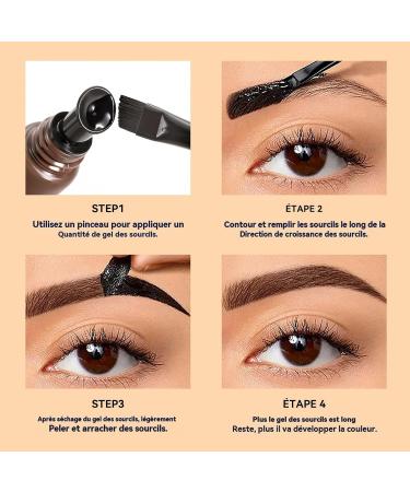 Eyebrow Tint - 7ml Peel-Off | Waterproof Dye - Long-lasting semi-permanent eyebrow tint for women and men an easy-to-apply beauty makeup solution for - Buy Online on GoSupps.com