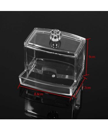 Qtip Holder & Wattbausch Swab Pad Spender | Clear Acrylic Bathroom Organizer for Q-tips Toothpicks & Cotton Pads - Buy Online on GoSupps.com