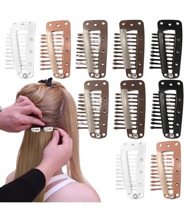 Chunni Dupatta Clip - 10 PCS Hair Extension Clips 10 Teeth Wig Snap Clips Chunni Grip Hair Clip Reusable Chunni Clips Strong Snap Hair Clips Portable Wig Clips Gifts - Buy Online on GoSupps.com