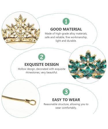 Beaupretty Green Crystal Tiara for Women - Bridal Headpiece for Princess Cosplay Costumes - Buy Online on GoSupps.com
