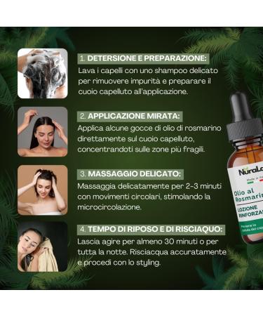  NURALAB Rosemary Hair Oil 100ml Stimulates growth and prevents hair loss Strengthening oil with biotin menthol and keratin Nourishes and strengthens the scalp Made in Italy - Buy Online on GoSupps.com